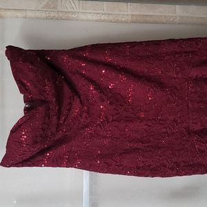 Formal sparkly burgundy dress